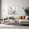Siberian Husky Abstraction Living Room Demo