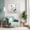 Siberian Husky Abstraction Living Room Demo