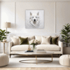 Siberian Husky Abstraction Living Room Demo