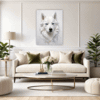 Siberian Husky Abstraction Living Room Demo