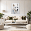 Siberian Husky Abstraction Living Room Demo