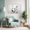 Siberian Husky Abstraction Living Room Demo