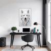 Siberian Husky Abstraction Office Demo