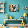 Sleek Siamese Cat Children's Room Demo