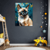 Sleek Siamese Cat Children's Room Demo