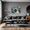Sleek Siamese Cat Living Room Demo