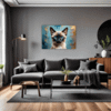 Sleek Siamese Cat Living Room Demo
