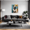 Sleek Siamese Cat Living Room Demo