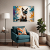 Sleek Siamese Cat Living Room Demo