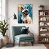 Sleek Siamese Cat Living Room Demo