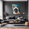 Sleek Siamese Cat Living Room Demo