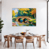 Small Bridge Over Stream Dining Room Demo