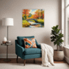 Small Bridge Over Stream Living Room Demo