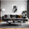 Smoke Black Maine Coon Living Room Demo