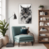 Smoke Black Maine Coon Living Room Demo