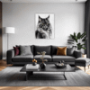Smoke Black Maine Coon Living Room Demo