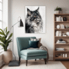 Smoke Black Maine Coon Living Room Demo