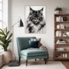 Smoke Black Maine Coon Living Room Demo