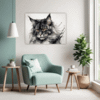 Smoke Black Maine Coon Living Room Demo