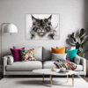 Smoke Black Maine Coon Living Room Demo