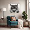 Smoke Black Maine Coon Living Room Demo