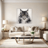 Smoke Black Maine Coon Living Room Demo