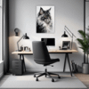 Smoke Black Maine Coon Office Demo