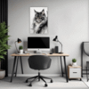 Smoke Black Maine Coon Office Demo
