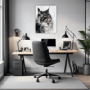 Smoke Black Maine Coon Office Demo