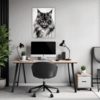 Smoke Black Maine Coon Office Demo