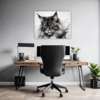 Smoke Black Maine Coon Office Demo