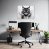 Smoke Black Maine Coon Office Demo