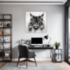 Smoke Black Maine Coon Office Demo