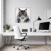 Smoke Black Maine Coon Office Demo