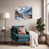 Snowy Mountain Village Living Room Demo