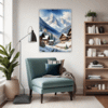 Snowy Mountain Village Living Room Demo