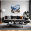 Snowy Mountain Village Living Room Demo