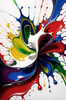 Sophisticated Color Field Abstract Art Print