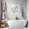 Split Monstera Leaf Bathroom Demo
