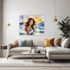 Sun-Kissed Beach Girl Living Room Demo