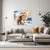 Sun-Kissed Beach Girl Living Room Demo