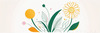 Minimalist Line Drawing of Sunflower with Hinted Central Disk