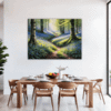 Sunlit Bluebell Glade Dining Room Demo