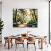 Sunlit Palm Grove Dining Room Demo