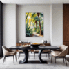 Sunlit Palm Grove Dining Room Demo