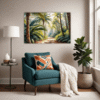 Sunlit Palm Grove Living Room Demo