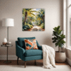 Sunlit Palm Grove Living Room Demo