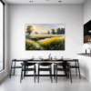 Sunlit Snowy Landscape Dining Room Demo