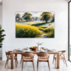Sunlit Snowy Landscape Dining Room Demo