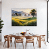 Sunlit Snowy Landscape Dining Room Demo